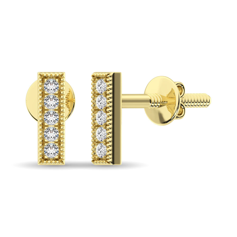Diamond 1/20 Ct.tw Fashion Earrings  in 10K Yellow Gold