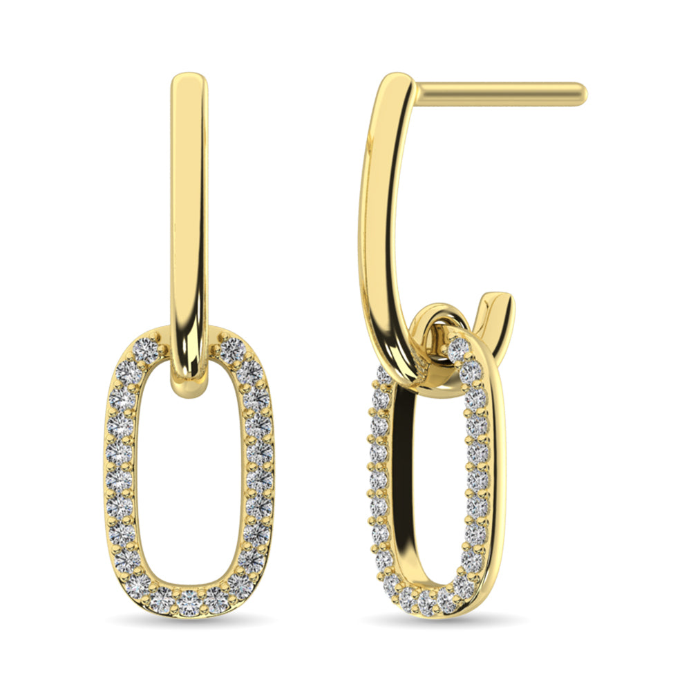 Diamond Fashion Earrings 1/5 Ct.tw in 14K Yellow Gold