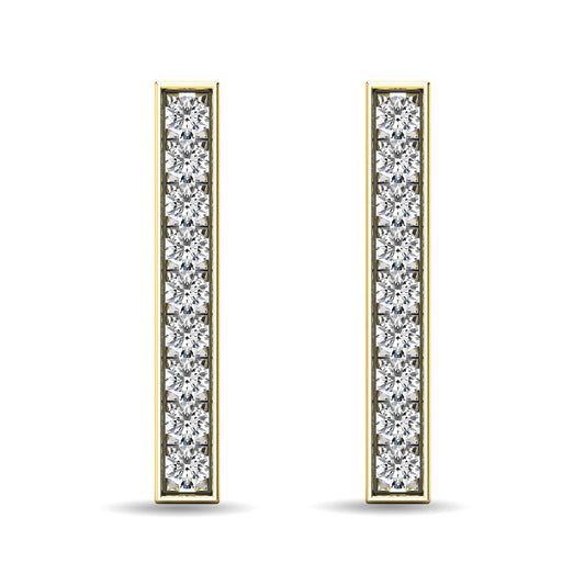 Diamond 1/20 Ct.tw Bar Earrings in 10K White Gold