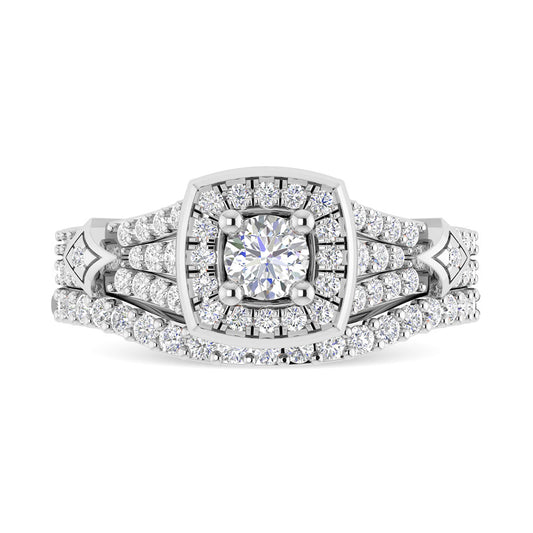 Diamond 3/4 Ct.Tw. Round Cut Engagement Ring in 14K White Gold