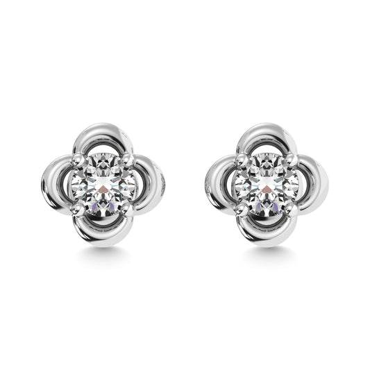 Diamond 1/3 Ct.tw Solitaire Stud Earrings in 14K White Gold