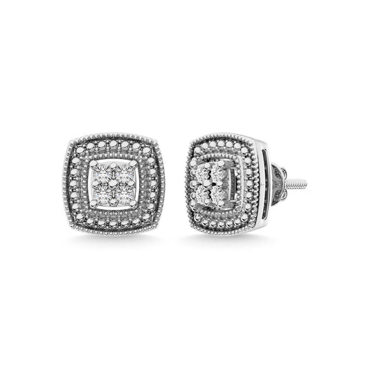 Diamond 1/20 Ct.tw Fashion Earrings in Sterling Silver