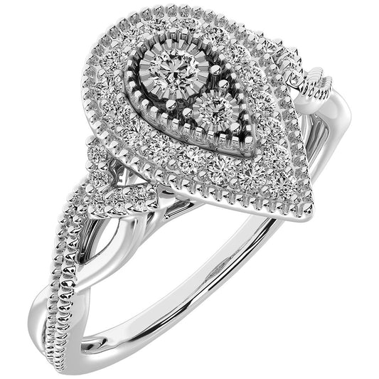 10K White Gold 1/5 Ct.Tw. Diamond Promise Ring