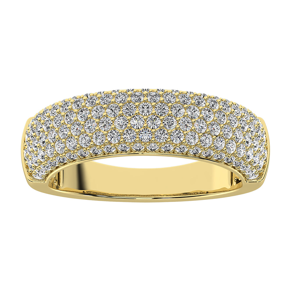 14K Yellow Gold 1 Ct.Tw. Diamond Pave Set Fashion Band