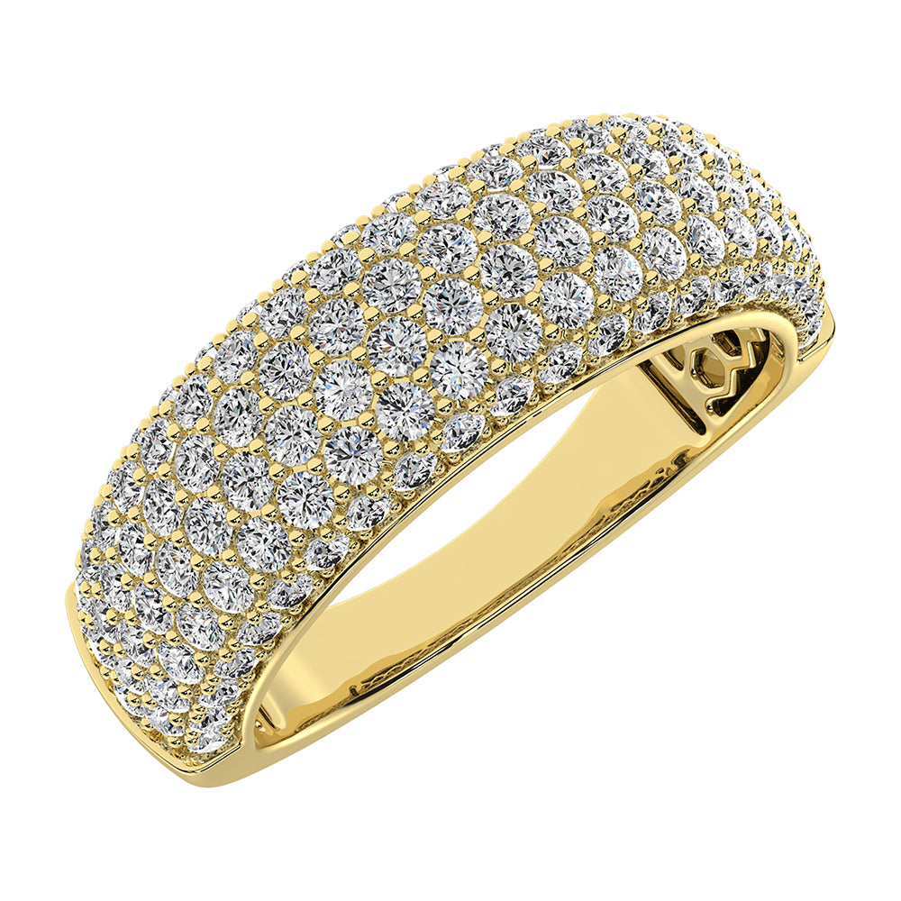 14K Yellow Gold 1 Ct.Tw. Diamond Pave Set Fashion Band