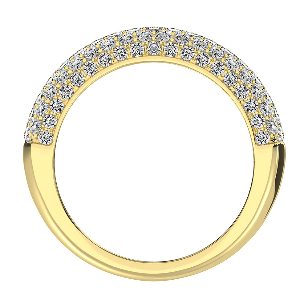 14K Yellow Gold 1 Ct.Tw. Diamond Pave Set Fashion Band
