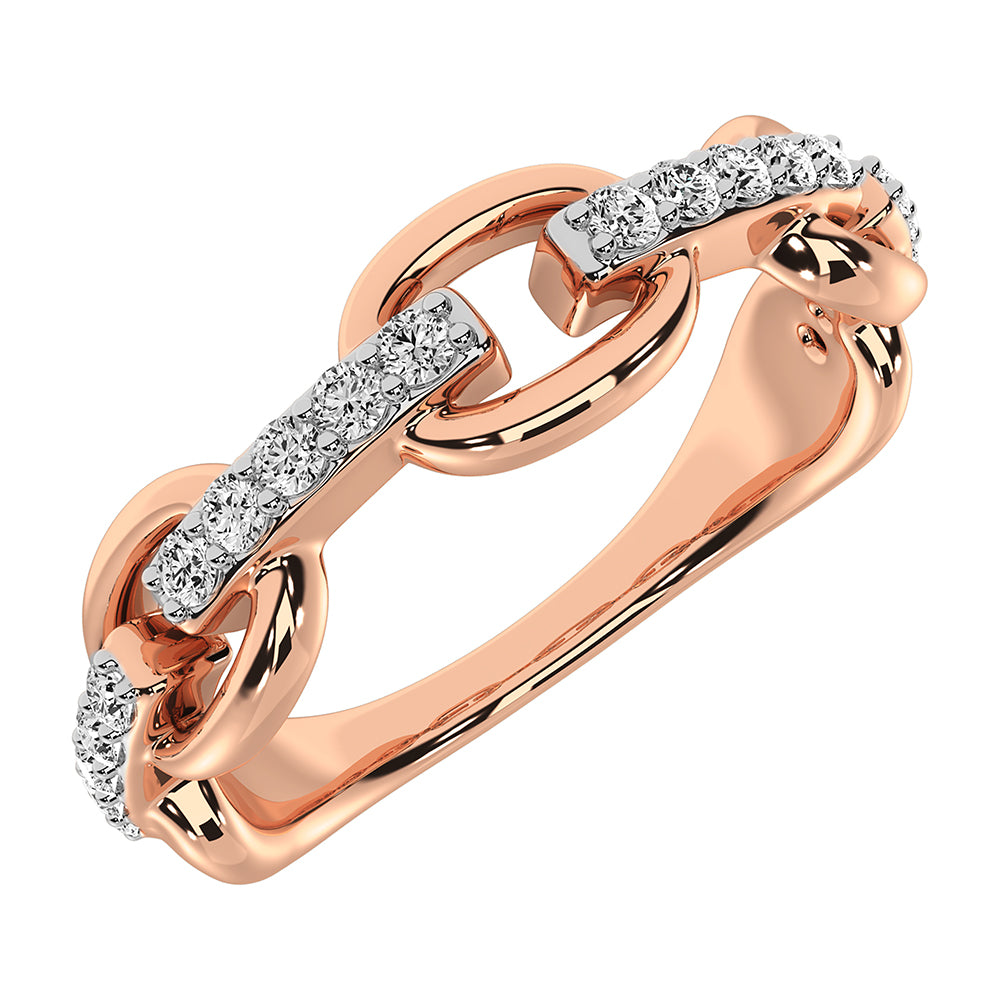 10K Rose Gold 1/5 Ct.Tw. Diamond Fashion Ring