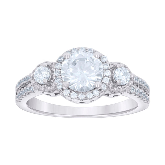 925 Sterling Silver Cz Ring S5