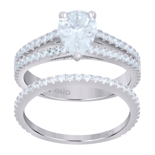 925 Sterling Silver Cz Ring S6