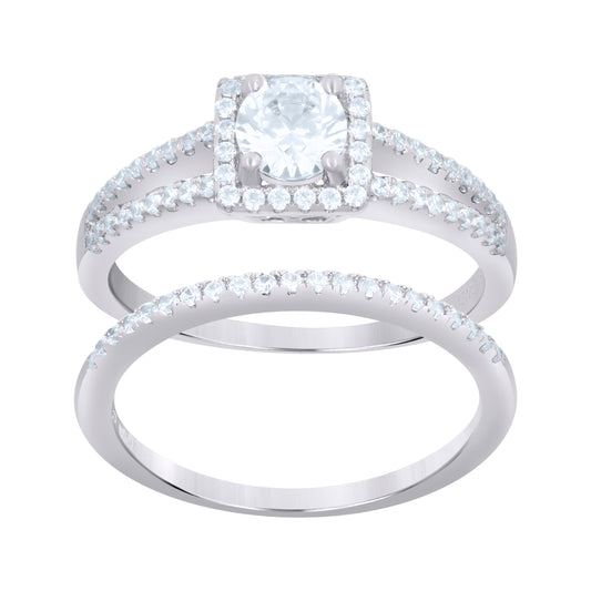 925 Sterling Silver Cz Ring S6
