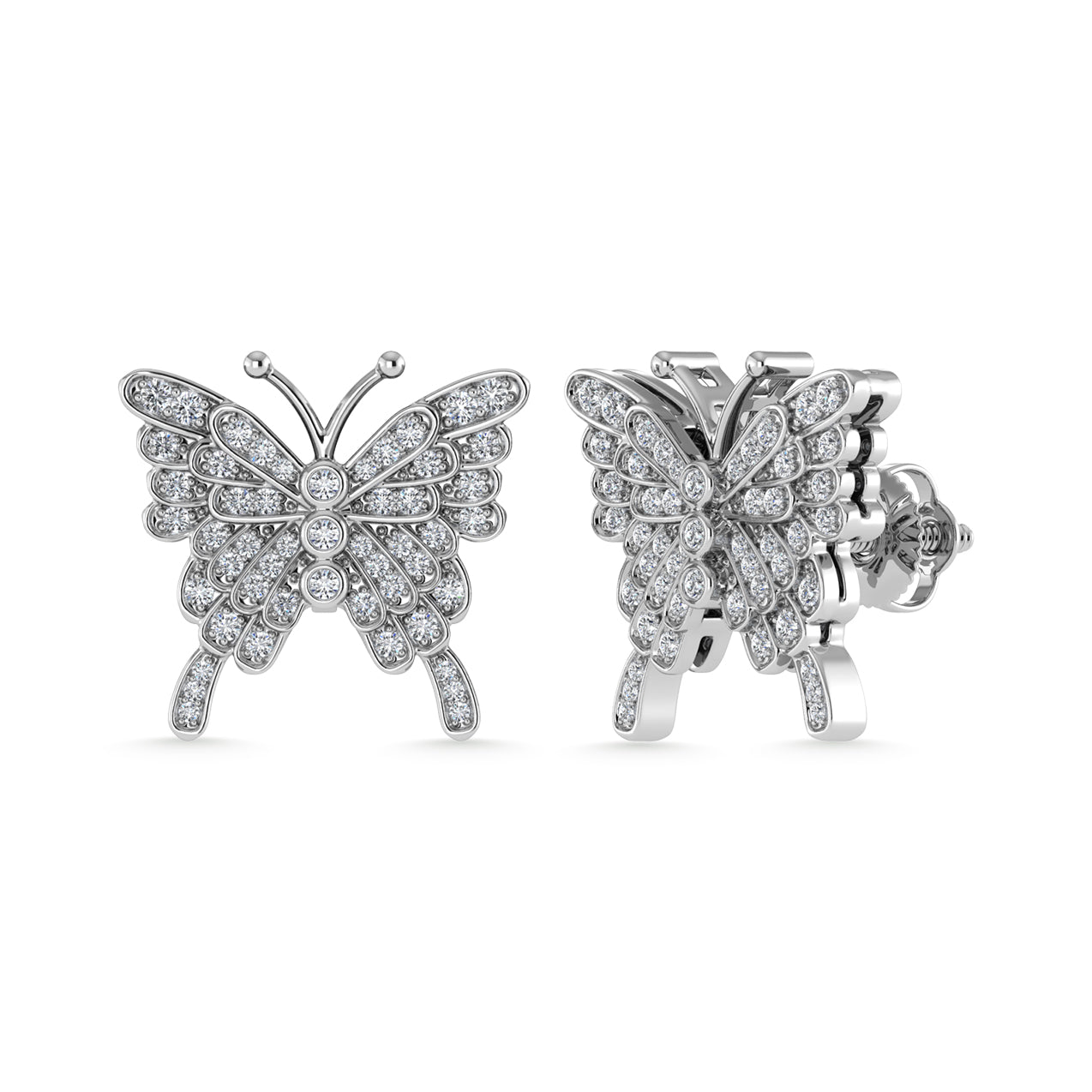Diamond 1/3 Ct.Tw. Fashion Earrings in 10K White Gold