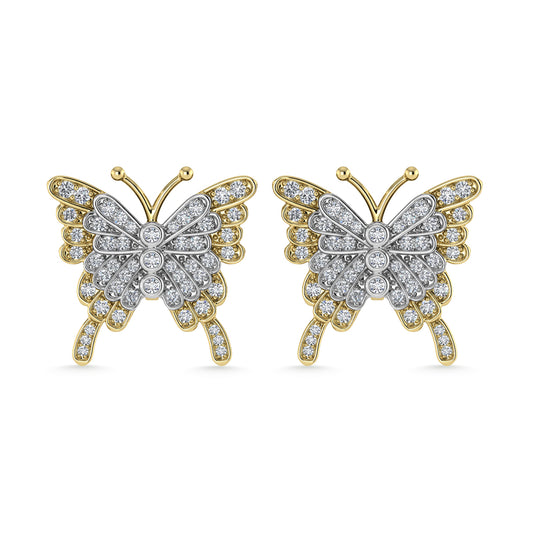 Diamond 1/3 Ct.Tw. Fashion Earrings in 10K Two Tone