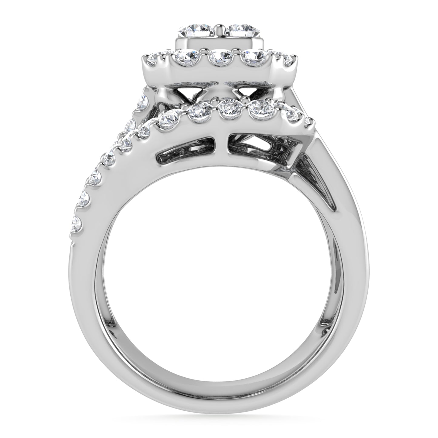 10K White Gold Diamond 2 Ct.Tw. Engagement Ring