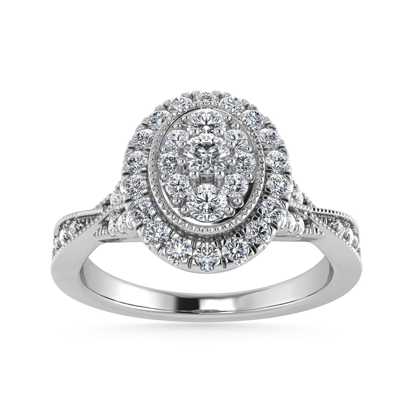 Diamond 1/2 Ct.Tw. Bridal Ring in 10K White Gold