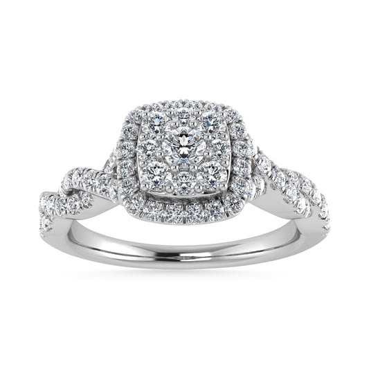 Diamond 1/2 Ct.Tw. Engagement Ring in 10K White Gold