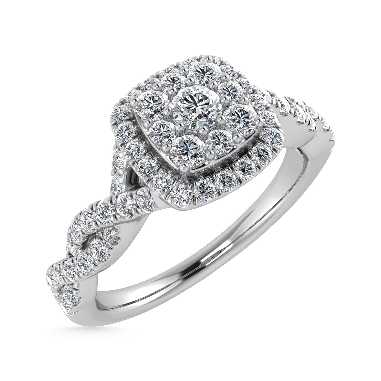 Diamond 1/2 Ct.Tw. Engagement Ring in 10K White Gold