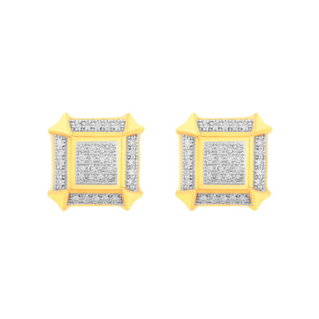 925 SS 0.21CT D-EARRING LDS RDS