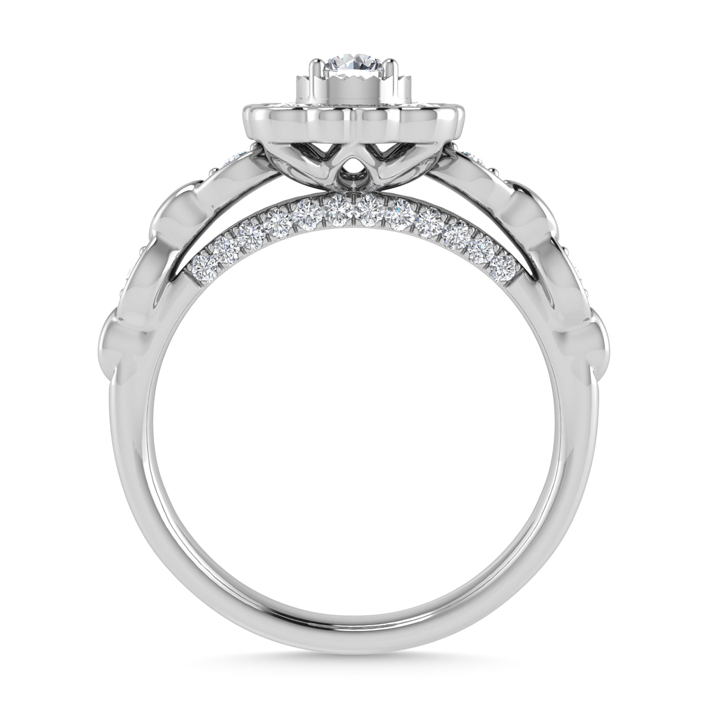 Diamond 5/8 Ct.Tw. Engagement Ring in 14K White Gold