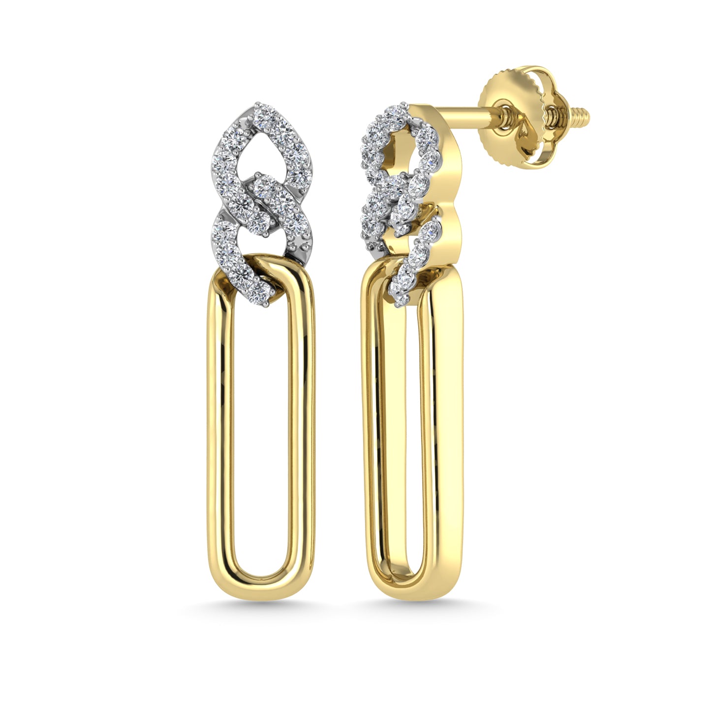Diamond 1/8 Ct.Tw. Fashion Earrings in 10K Yellow Gold