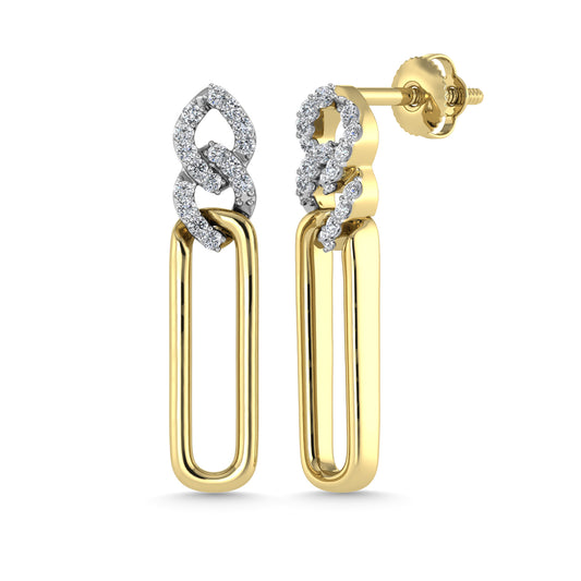 Diamond 1/8 Ct.Tw. Fashion Earrings in 10K Yellow Gold