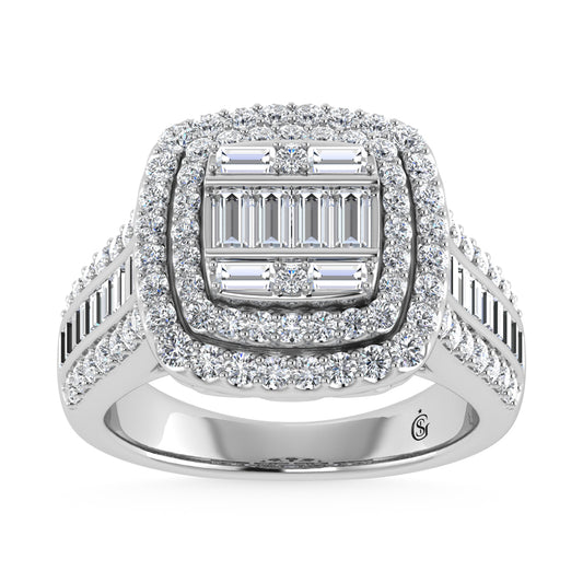 14K White Gold Diamond 1 3/8 Ct.Tw. Engagement Ring