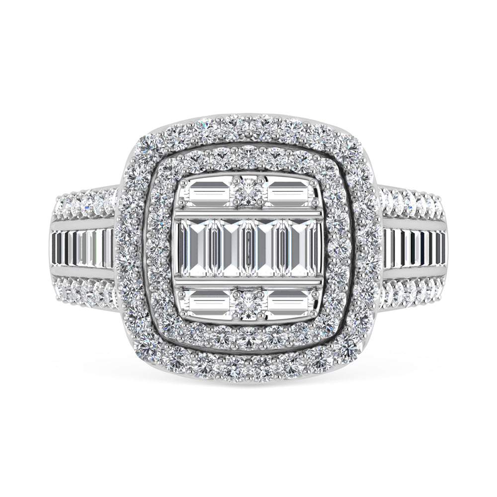 14K White Gold Diamond 1 3/8 Ct.Tw. Engagement Ring