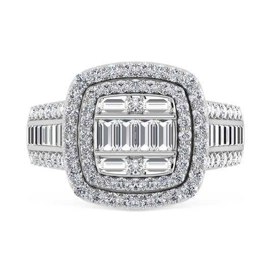 14K White Gold Diamond 1 3/8 Ct.Tw. Engagement Ring