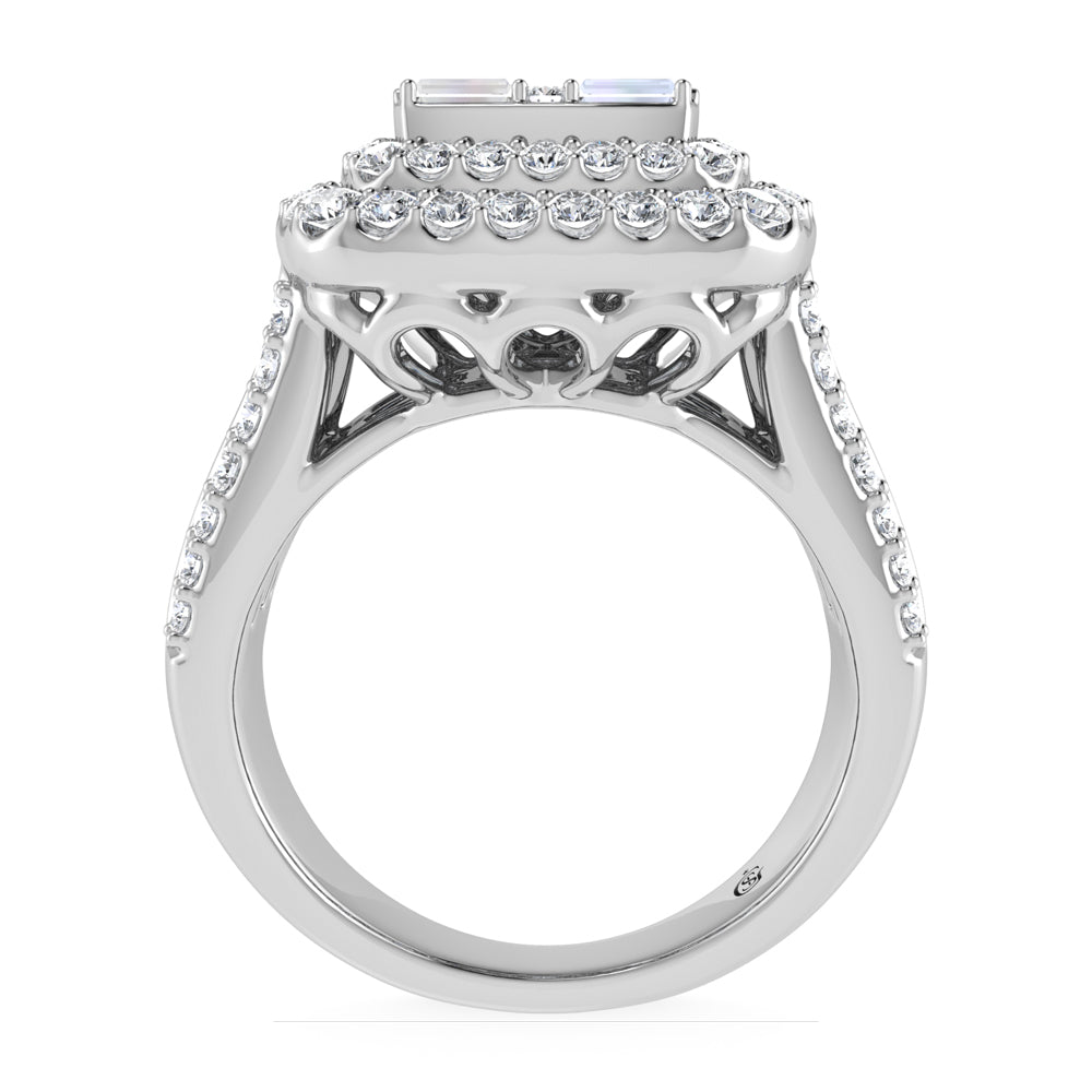 14K White Gold Diamond 1 3/8 Ct.Tw. Engagement Ring
