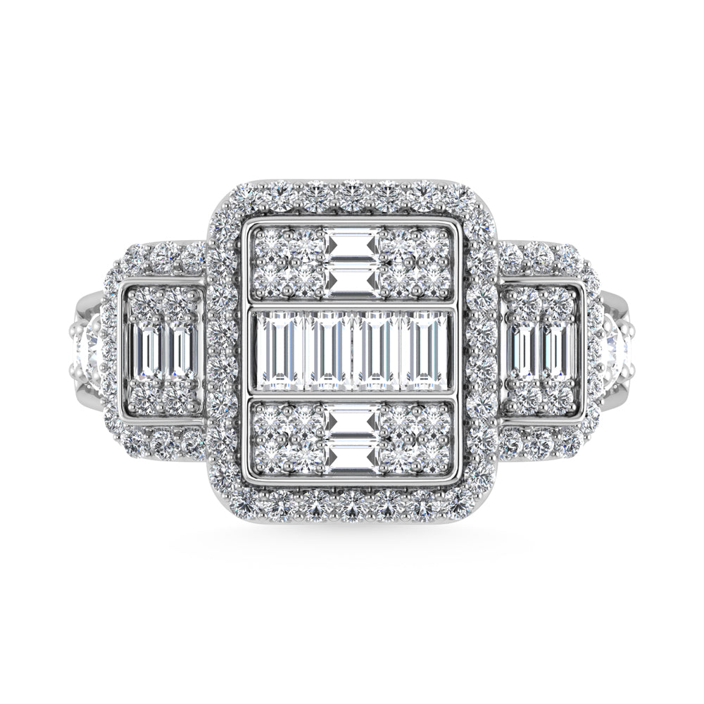 14K White Gold Diamond 1 1/2.Ct. Tw. Engagement Ring