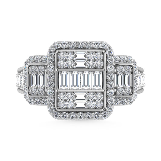 14K White Gold Diamond 1 1/2.Ct. Tw. Engagement Ring