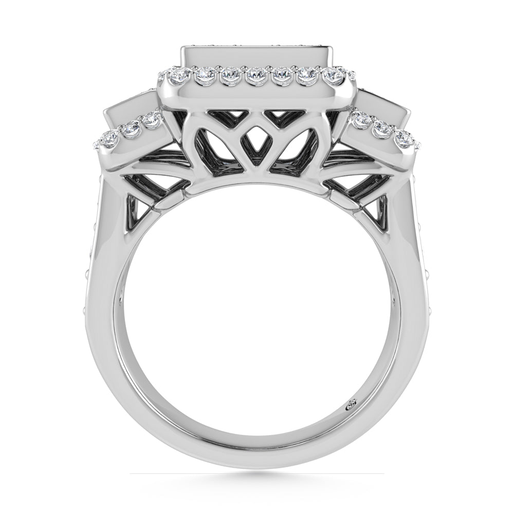 14K White Gold Diamond 1 1/2.Ct. Tw. Engagement Ring