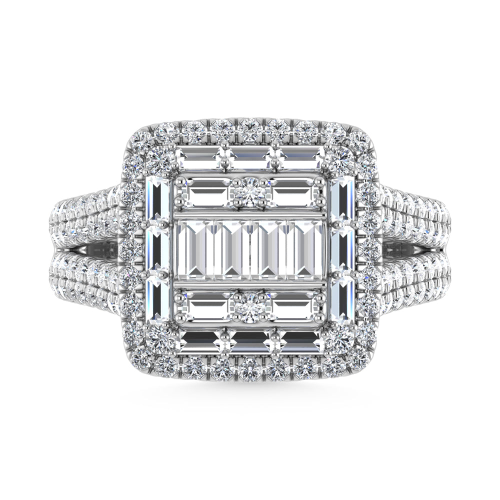 14K White Gold Diamond 1 1/2.Ct. Tw. Engagement Ring