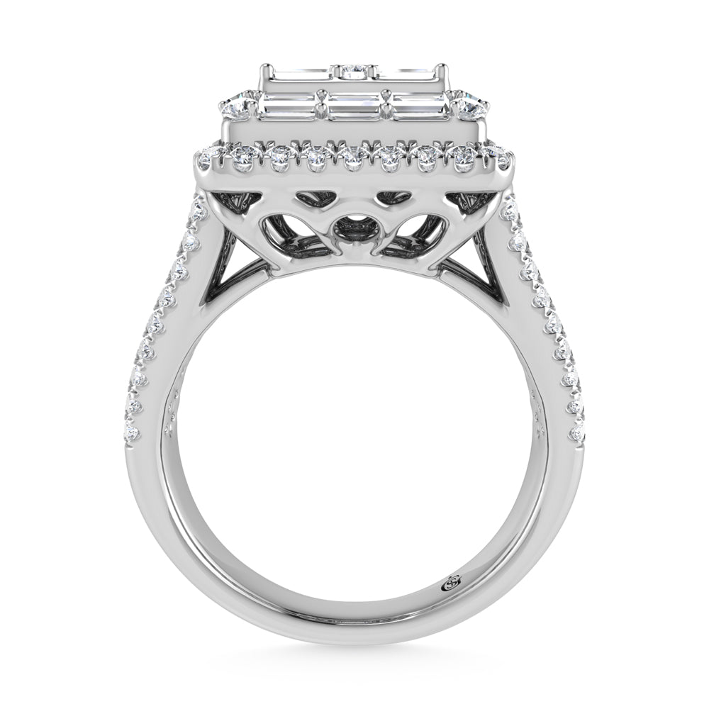 14K White Gold Diamond 1 1/2.Ct. Tw. Engagement Ring