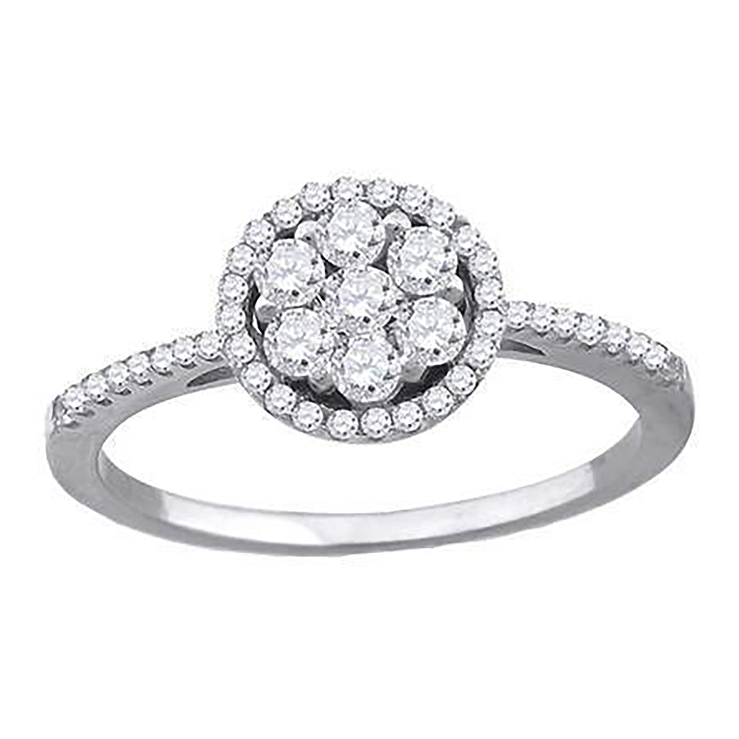 925 Sterling Silver Cz Ring S6