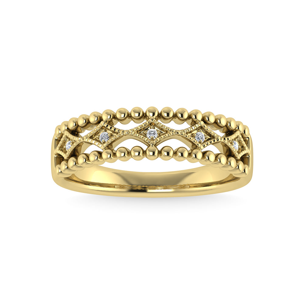 10K Yellow Gold Diamond 1/20 Ct.Tw. Fashion Band