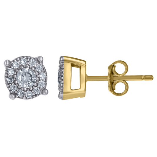 10Kt Gold Cz Earrings