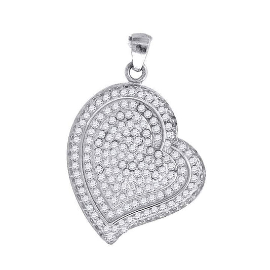 925-Cz Heart Pendant
