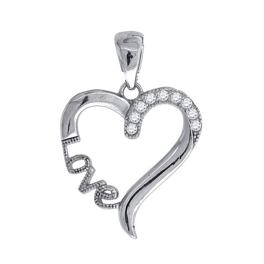 925-Cz Heart Pendant