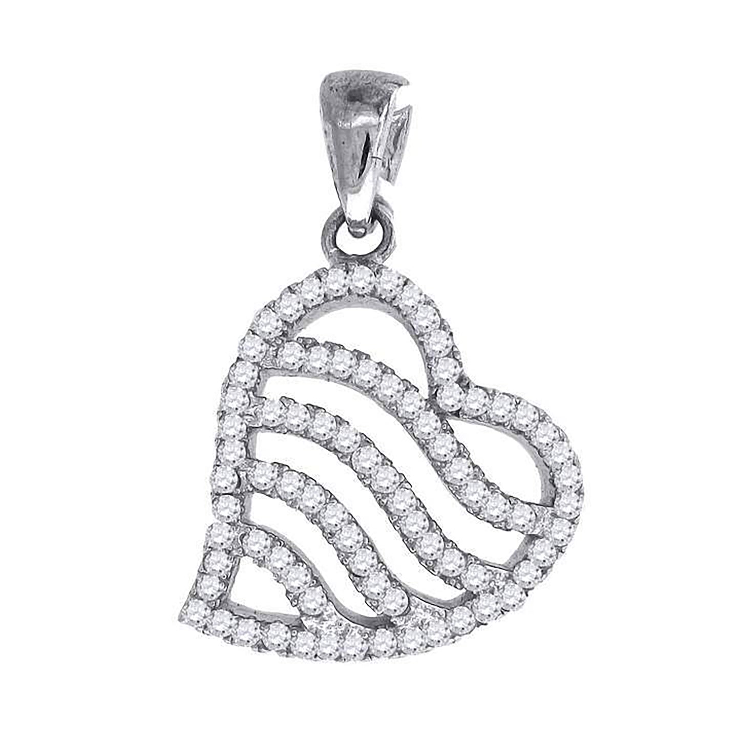 925-Cz Heart Pendant