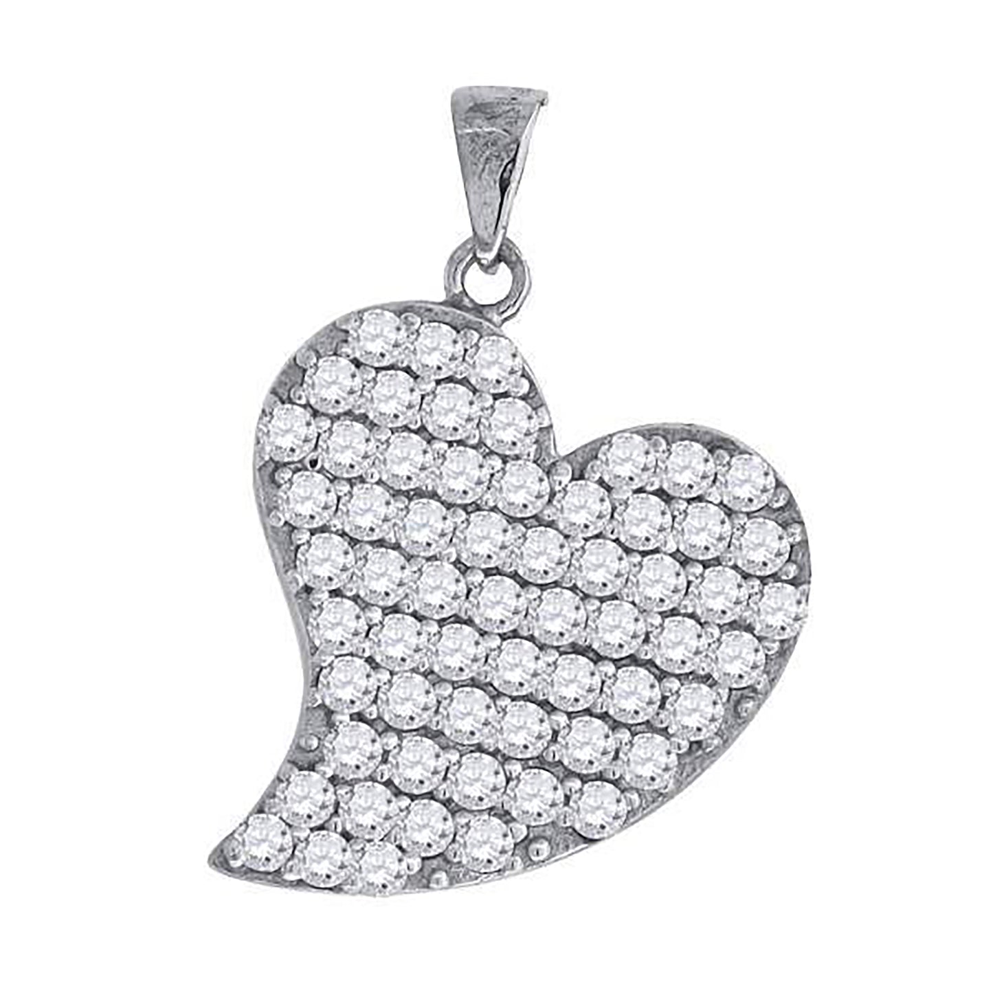 925-Cz Heart Pendant