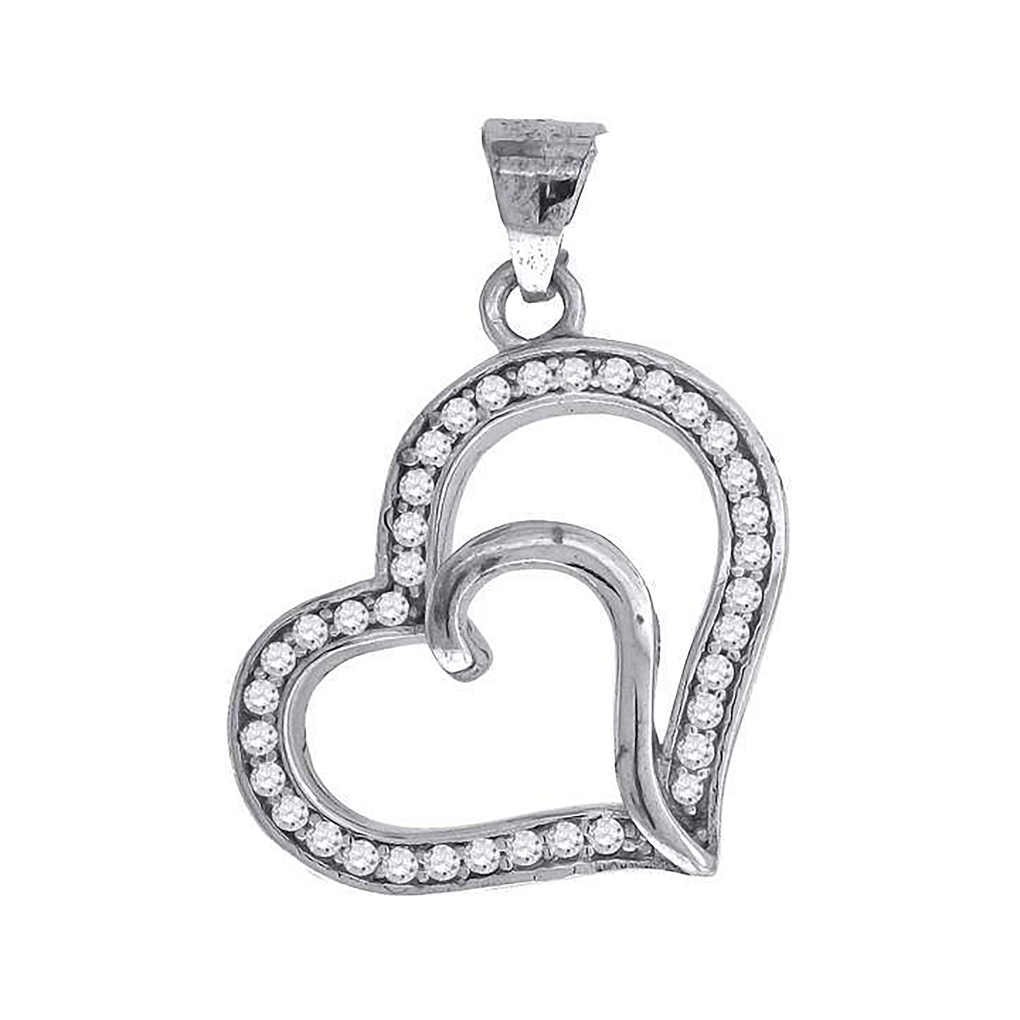 925-Cz Heart Pendant