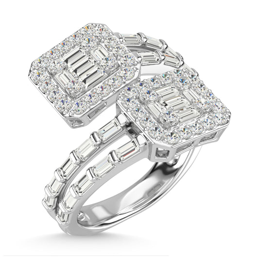 14K White Gold Diamond 1 Ct.Tw. Fashion Ring