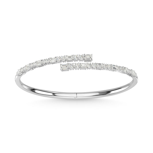 14K White Gold Diamond 2 5/8 Ct.Tw. Fashion Bangle
