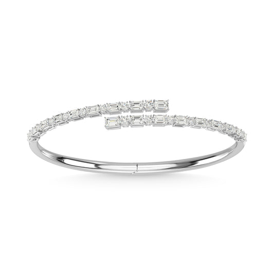 14K White Gold Diamond 3 Ct.Tw. Fashion Bangle
