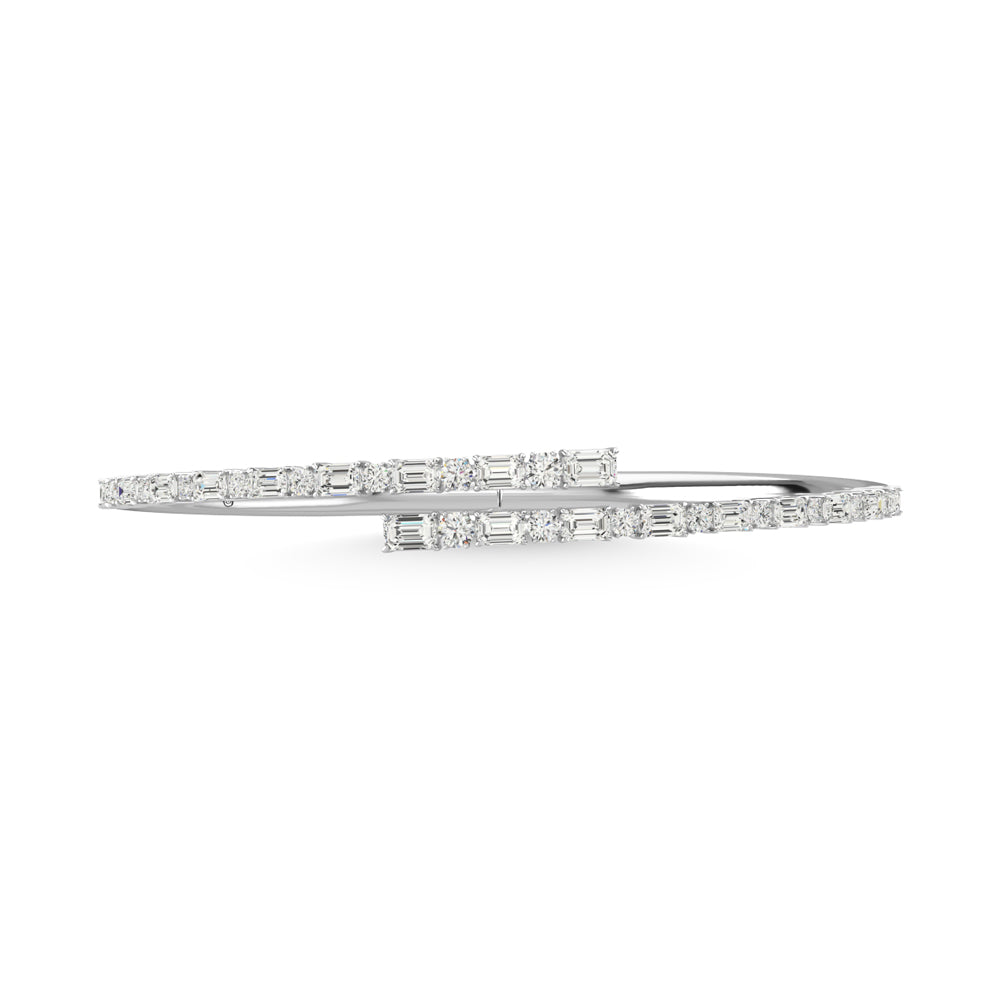 14K White Gold Diamond 3 Ct.Tw. Fashion Bangle