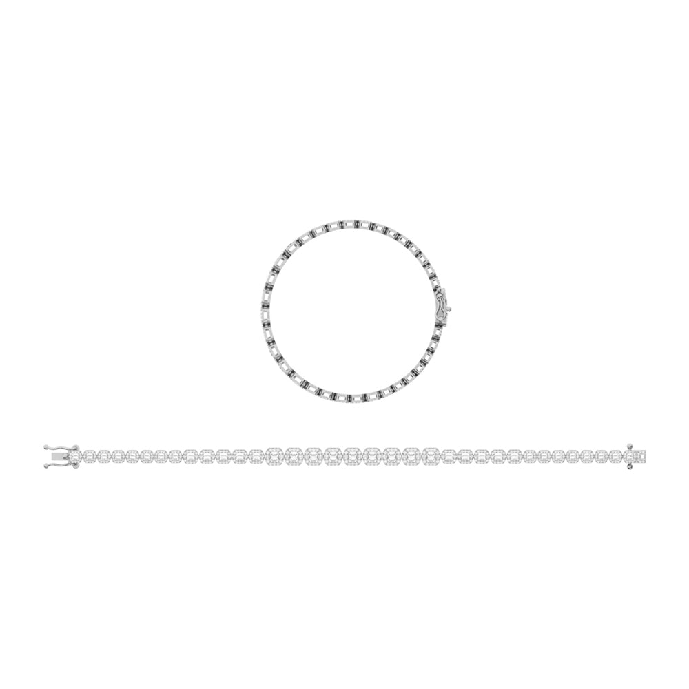 14K White Gold Diamond 2 1/3 Ct.Tw. Fashion Bracelet