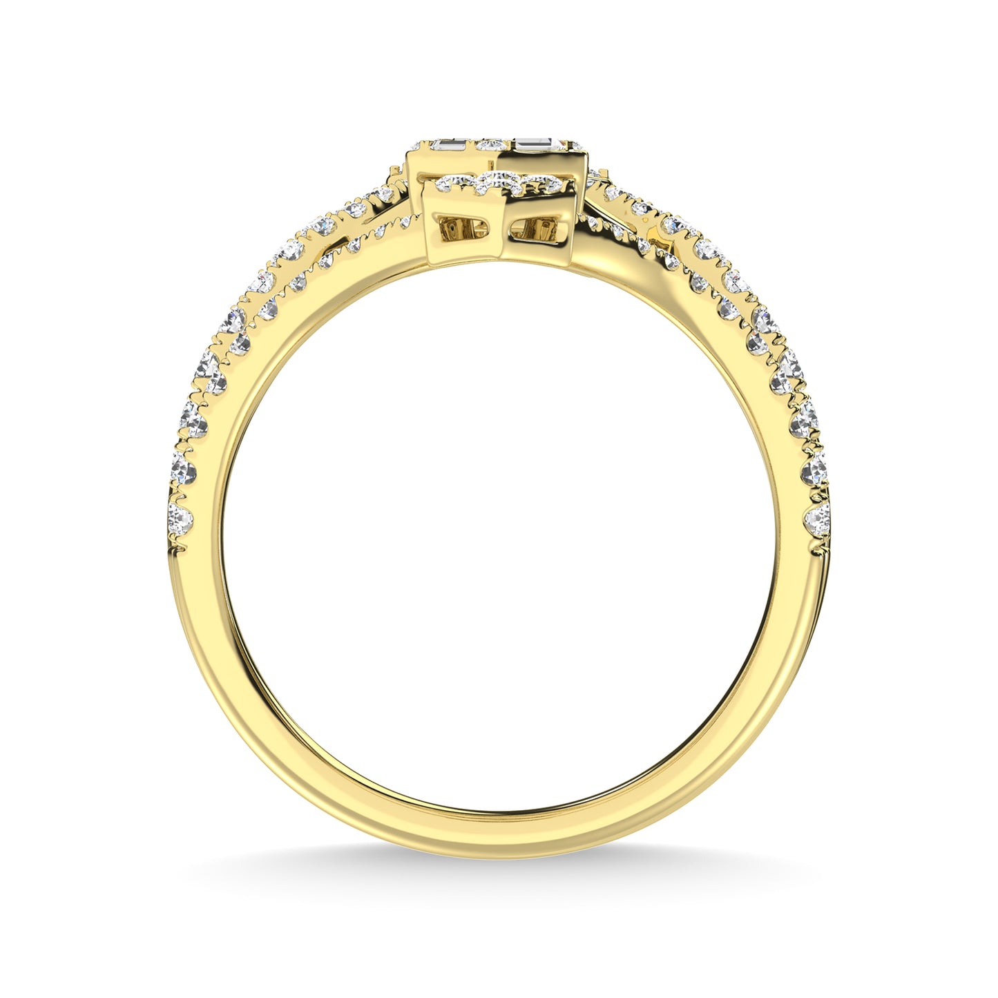 14K Yellow Gold Diamond 3/4 Ct.Tw. Fashion Ring