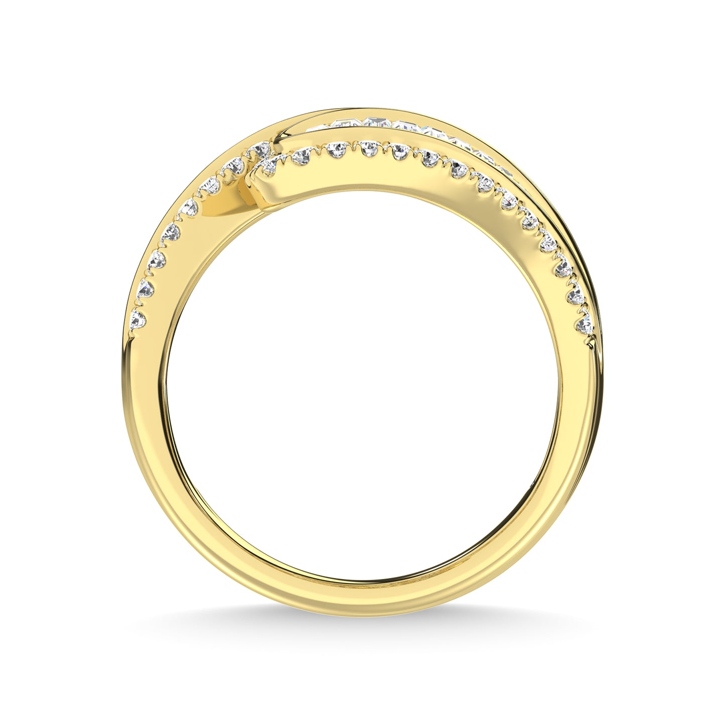 14K Yellow Gold Diamond 1 1/8 Ct.Tw. Fashion Ring