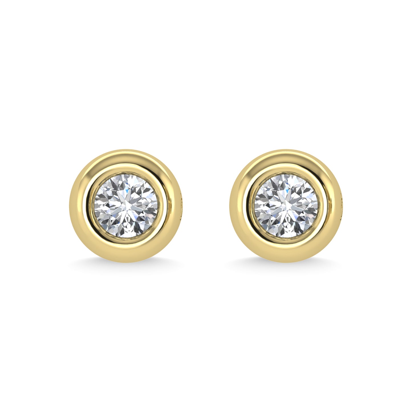 14K Yellow Gold Diamond 1/10 Ct.Tw. Stud Earrings