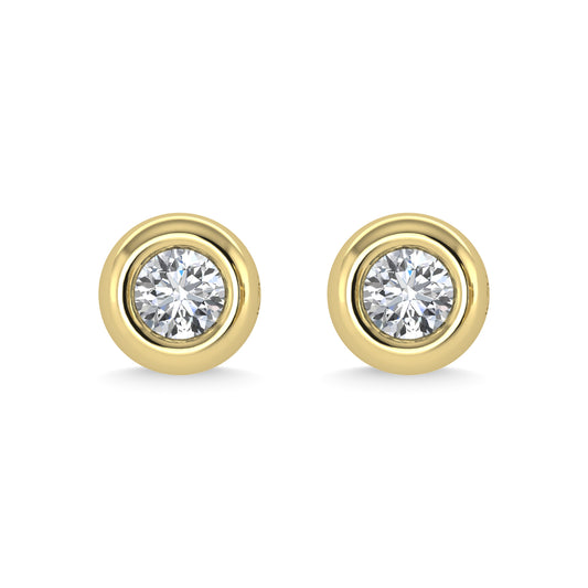 14K Yellow Gold Diamond 1/10 Ct.Tw. Stud Earrings